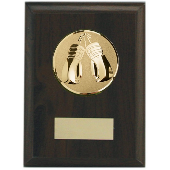 Budget wooden boxing plaque 5'' - choice of sports centre 